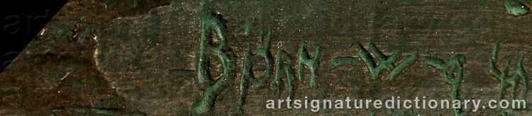 Authentic signature by Björn WENNERBERG on  artwork