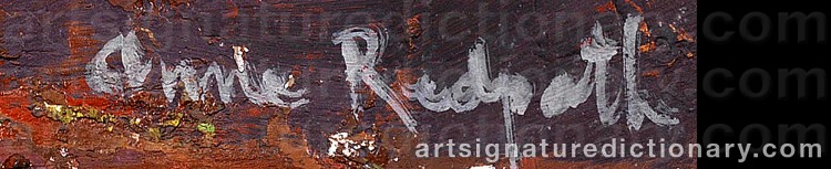 Authentic signature by Anne REDPATH on artwork