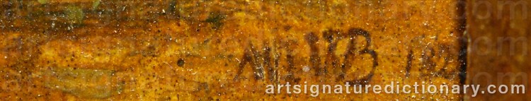 Authentic signature by Max Joseph WAGENBAUER on  artwork