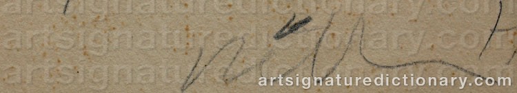 Authentic signature by Carlos REVILLA on  artwork