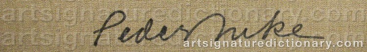 Signature by Peder DUKE