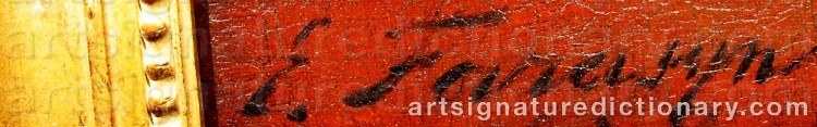 Authentic signature by Edgard FARASYN on  artwork