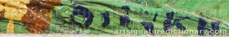 Authentic signature by Harry ORLYK on artwork