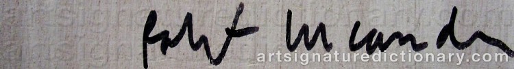 Signature by Robert LUCANDER