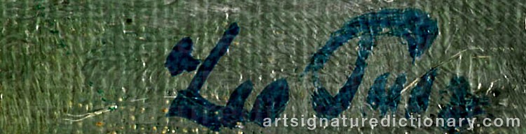 Authentic signature by Leo PUTZ on artwork