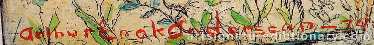 Authentic signature by Arthur Enok ANDERSSON on artwork
