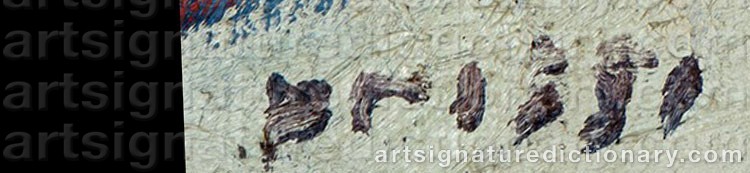 Authentic signature by Mohamed DRISSI on  artwork