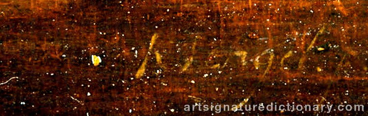 Authentic signature by Johann Christian KLENGEL on Painting/Watercolour artwork