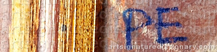 Authentic signature by Per Erik Arvid ‘Peppe’ ENGBERG on  artwork