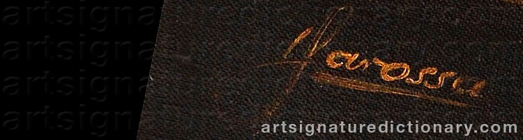 Authentic signature by Heinrich GAROSSA on  artwork
