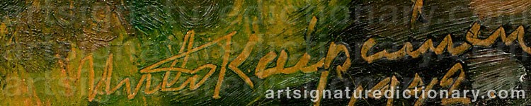 Authentic signature by Unto KAIPAINEN on Painting/Watercolour artwork
