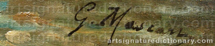 Authentic signature by Gustave MASCART on  artwork