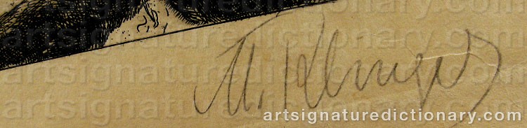 Signature by Max KLINGER