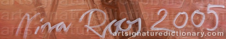 Authentic signature by Nina ROOS on Painting/Watercolour artwork