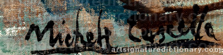 Authentic signature by Michele CASCELLA on Painting/Watercolour artwork