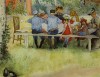 Close-up details showing Carl LARSSON signature forgery characteristics