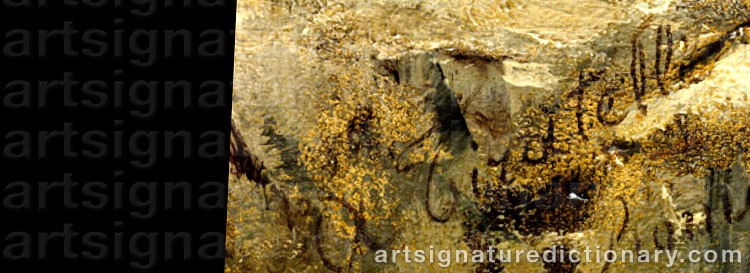 Authentic signature by Aurelio TIRATELLI on  artwork