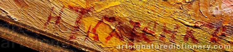 Authentic signature by Nikolai Pavlovich TKACHENKO on  artwork