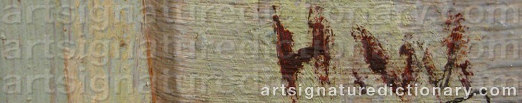 Authentic signature by Hannes WAGNSTEDT on artwork