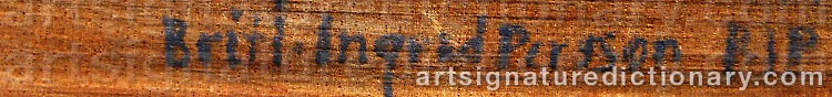 Signature by Britt-Inger ‘Bip’ PERSSON