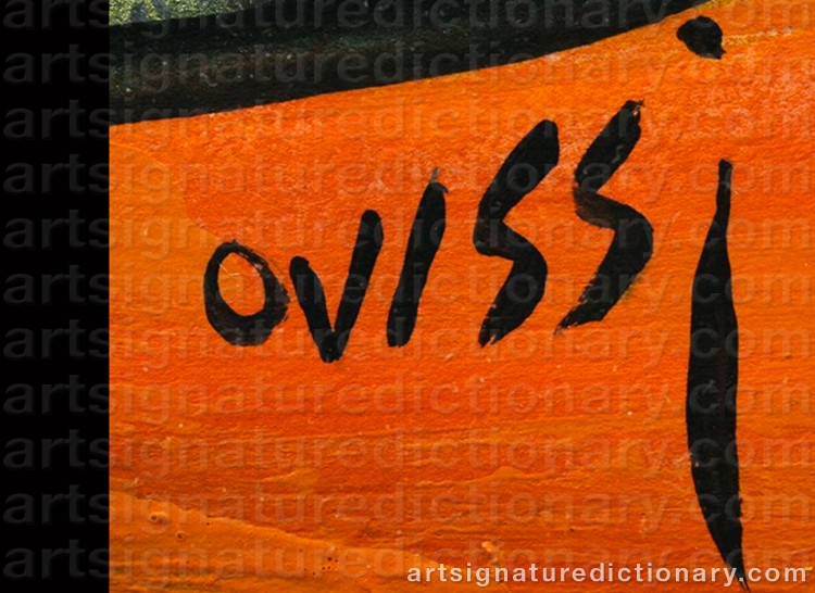 Authentic signature by Nasser OVISSI on Painting/Watercolour artwork