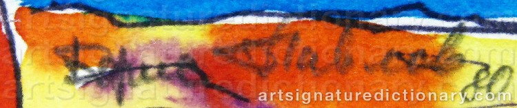 Authentic signature by Boris PAVLOV on Painting/Watercolour artwork