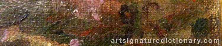Authentic signature by Godfred CHRISTENSEN on artwork