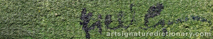 Authentic signature by Kjell ENGMAN on Ceramic/Glass artwork