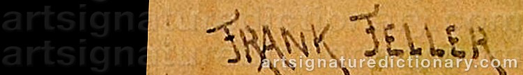 Authentic signature by Frank FELLER on  artwork