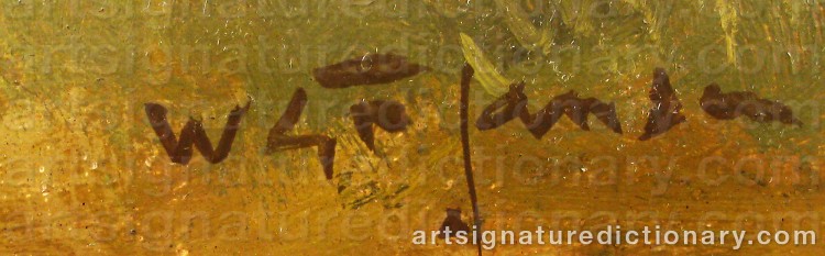 Authentic signature by Willem George Frederick JANSEN on artwork