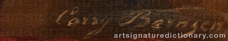 Authentic signature by Corry BERNSEN on  artwork