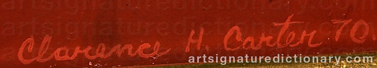 Signature by Clarence Holbrook CARTER