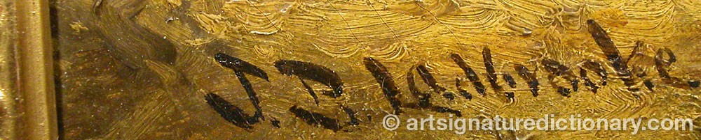 Authentic signature by John Berney LADBROOKE on Painting/Watercolour artwork