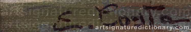 Authentic signature by Emmanuel COSTA on  artwork