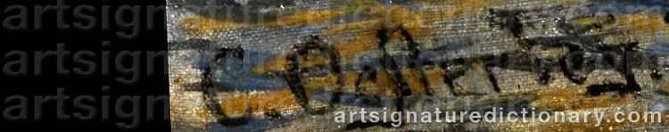 Authentic signature by Carl August Heinrich Ferdinand ÖSTERLEY on  artwork
