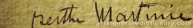 Signature by Berthe MARTINIE
