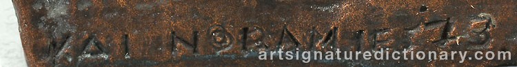 Authentic signature by Kai NORAMIES on artwork