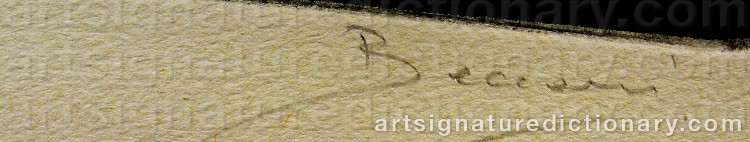 Authentic signature by Stefano BECCARI on  artwork