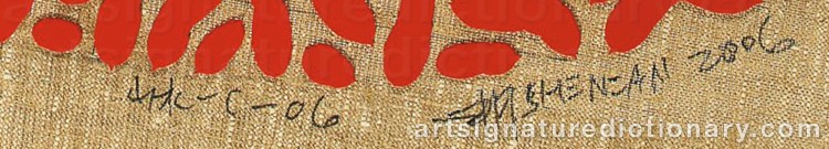 Authentic signature by Shen FAN on  artwork