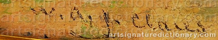 Authentic signature by William Anton Joseph CLAUS on  artwork