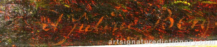 Authentic signature by Adolf Julius BERG on Painting/Watercolour artwork