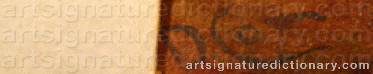 Authentic signature by David The Elder COX on  artwork