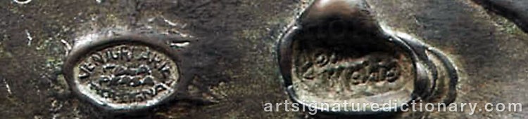 Authentic signature by JEAN MARIE on  artwork