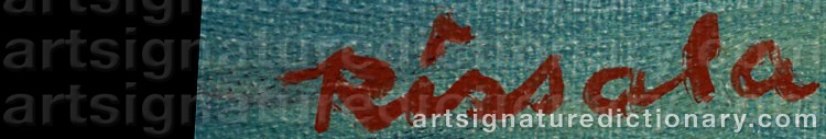 Authentic signature by Kaapo RISSALA on artwork