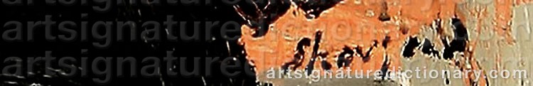Authentic signature by Peter SKOVGAARD on artwork