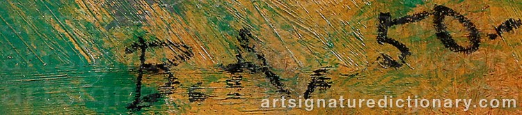 Authentic signature by Berthold ADOLFSSON on Painting/Watercolour artwork