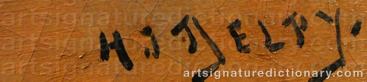 Authentic signature by Jacques Henri DELPY on  artwork