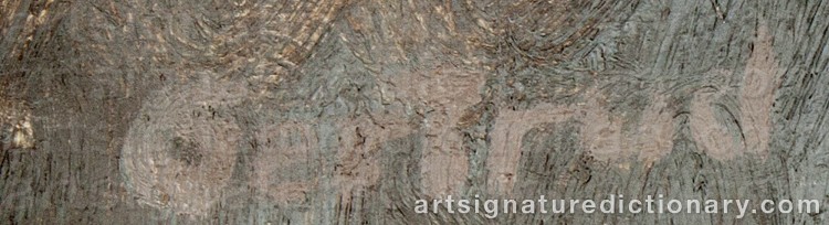 Signature by Gertrud WIESELGREN