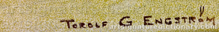 Signature by Torolf ENGSTRÖM
