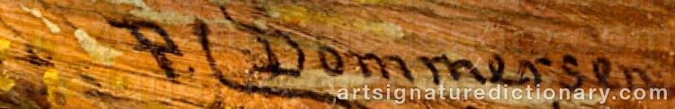 Authentic signature by Pieter Cornelis DOMMERSEN on artwork